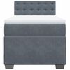 vidaXL Cama box spring con colch&oacute;n terciopelo gris oscuro 90x200 cm