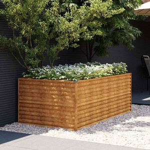 vidaXL Jardinera de acero corten 196x100x69 cm