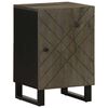 vidaXL Mueble de ba&ntilde;o de madera maciza de mango negro 38x33x58 cm