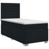 vidaXL Cama box spring con colch&oacute;n con cabecera Negro 80 x 200 cm Tela