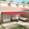 vidaXL Toldo Retr&aacute;ctil Manual Rojo 600 x 300 cm Poli&eacute;ster y Acero