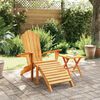 vidaXL Silla de jard&iacute;n Adirondack con reposapi&eacute;s madera maciza teca
