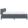 vidaXL Cama tipo Box Spring Gris oscuro 200 x 200 cm Poli&eacute;ster