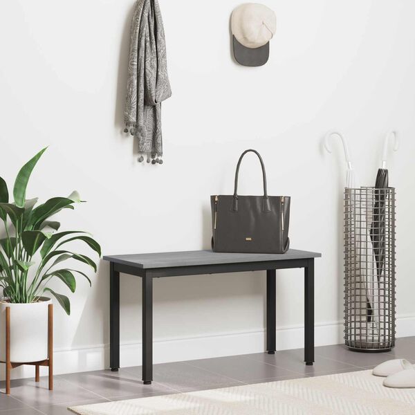 vidaXL Banco Gris Sonoma 80 x 35 x 45 cm Madera de ingenier&iacute;a