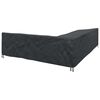 vidaXL Funda para muebles Negro 330 x 255 x 80 cm Tela Oxford 600D