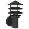 vidaXL Aplique de exterior de acero inoxidable negro