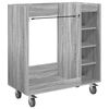 vidaXL Armario de Golf con rueda Liso Gris Sonoma 90 x 45 x 98 cm