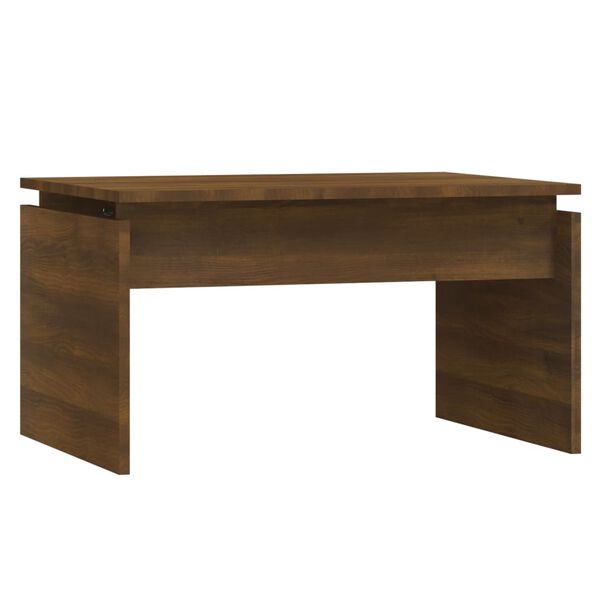 vidaXL Mesa de centro madera contrachapada roble marrón 68x50x38 cm