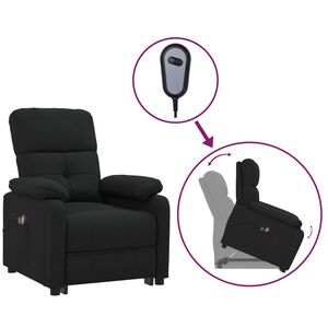 vidaXL Sill&oacute;n de masaje elevable tela negro