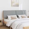 vidaXL Cabecero tapizado Gris Claro 200 cm Madera de pino macizo