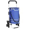 vidaXL Carro de compras Azul 47 x 39 x 100,5 cm Tela Oxford