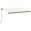 vidaXL Toldo retr&aacute;ctil manual crema 350x250 cm