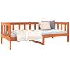 vidaXL Estructura de cama con cabecera Marr&oacute;n cera 80 x 200 cm