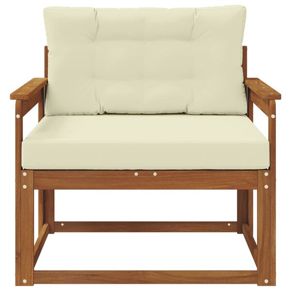 vidaXL Sof&aacute; intermedio de exterior Madera de Acacia S&oacute;lida Natural