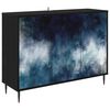 vidaXL Aparador RAALTE Roble Negro 102 x 33 x 76 cm