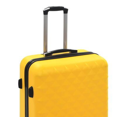 vidaXL Juego de maletas rígidas con ruedas trolley 3 pzas amarillo ABS