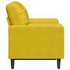 vidaXL Sofá de 2 plazas con cojines terciopelo amarillo 120 cm