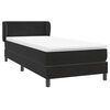 vidaXL Cama box spring con colch&oacute;n cuero sint&eacute;tico negro 90x210 cm
