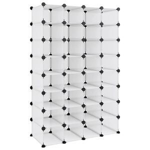 vidaXL Zapatero PP transparente 93x36,5x140 cm