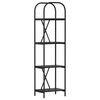 vidaXL Estante de libros 4 niveles 40 x 30 x 146 cm Roble Negro