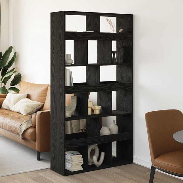 vidaXL Librer&iacute;a 2 pcs Roble Negro 100 x 33 x 187,5 cm