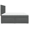 vidaXL Cama box spring con colch&oacute;n tela gris oscuro 180x200 cm