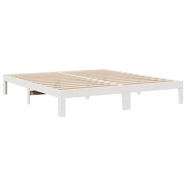 vidaXL Estructura de cama sin colch&oacute;n madera maciza de pino 160x200 cm
