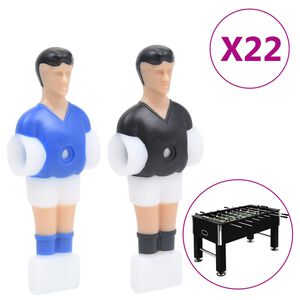 vidaXL Jugadores de futbol&iacute;n para varillas de 12,7 mm 22 piezas