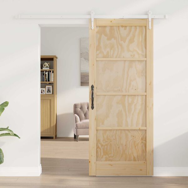 vidaXL Puerta Corredera ORKDAL Marrón 83 x 202 cm