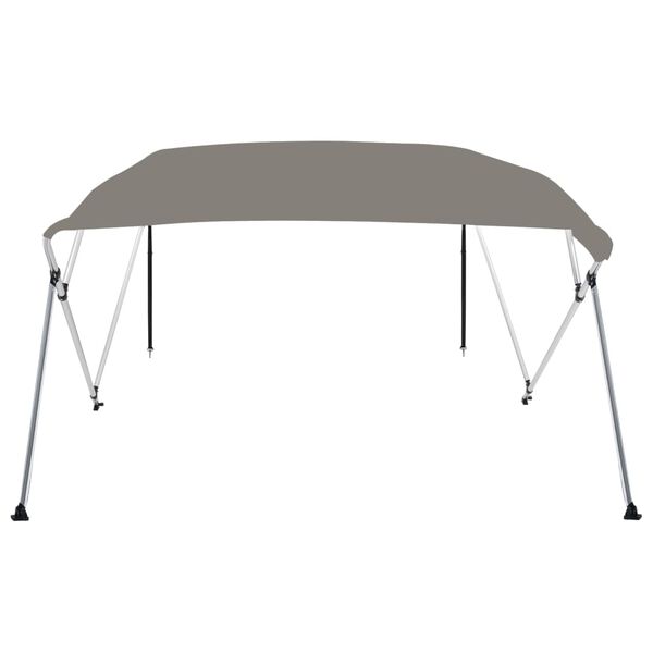 vidaXL Toldo bimini de 4 arcos gris 243x196x137 cm