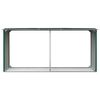 vidaXL Casetilla para leña acero galvanizado verde 30x92x153 cm