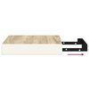 vidaXL Estante flotante de pared MDF roble y blanco 23x23,5x3,8 cm