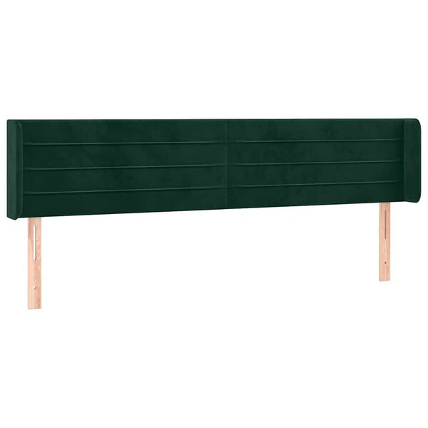 vidaXL Cabecero de terciopelo verde oscuro 183x16x78/88 cm