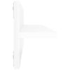 vidaXL Estante de pared 4 uds contrachapado blanco brillo 60x11,5x18cm