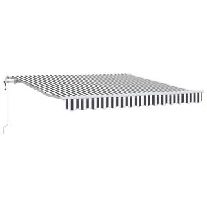 vidaXL Toldo retr&aacute;ctil autom&aacute;tico gris antracita y blanco 300x250 cm