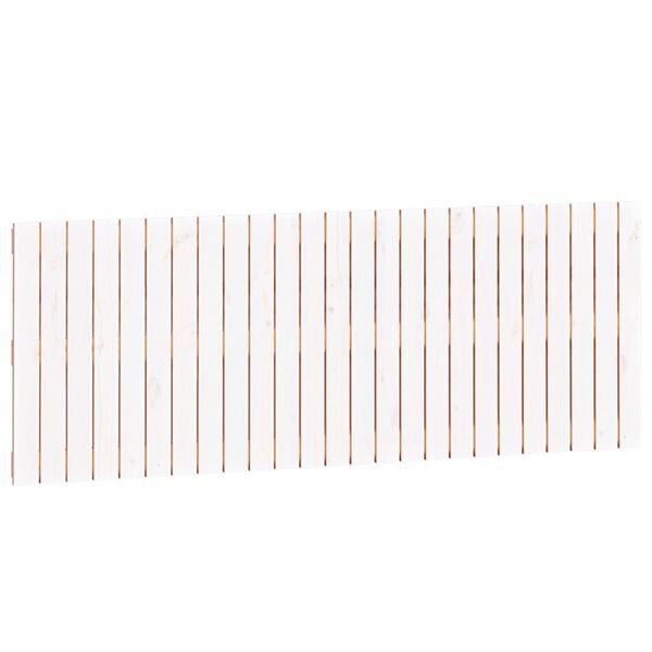 vidaXL Cabecero de cama pared madera maciza pino blanco 159,5x3x60 cm