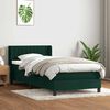 vidaXL Cama box spring con colch&oacute;n terciopelo verde oscuro 90x210 cm