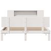 vidaXL Cama con estanter&iacute;a sin colch&oacute;n madera maciza blanca 135x190 cm