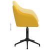 vidaXL Silla de comedor giratoria de terciopelo amarillo