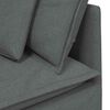 vidaXL Sof&aacute; modular con cojines de tela gris oscuro