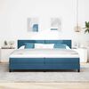 vidaXL Cama Box Spring LED con LED Azul Oscuro 200 x 200 cm Terciopelo