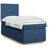 vidaXL Cama box spring con colch&oacute;n tela azul 80x200 cm
