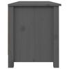 vidaXL Banco zapatero madera maciza de pino gris 110x38x45,5 cm
