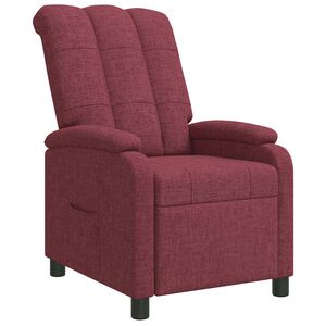 vidaXL Recliner Rojo vino Tela