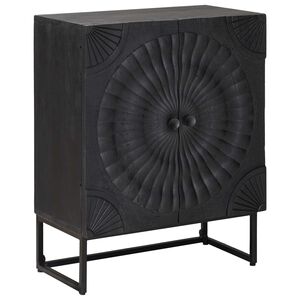 vidaXL Aparador Negro 55 x 30 x 70 cm