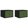 vidaXL Mesita de noche de pared GELEEN 2 uds. Roble Negro