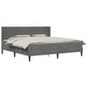 vidaXL Estructura de cama con colch&oacute;n Gris oscuro 200 x 200 cm