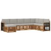 vidaXL Conjunto de sof&aacute;s de exterior 6 uds. Natural y Gris Claro