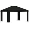 vidaXL Cenador 4 x 3 m Negro Poli&eacute;ster y Acero 190 gsm