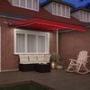 vidaXL Tela de toldo con Rojo 300 x 250 cm Poli&eacute;ster